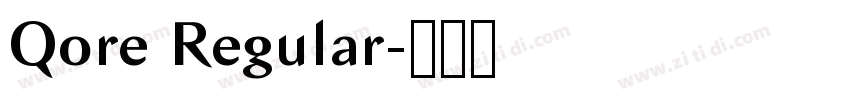 Qore Regular字体转换